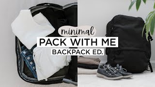 Minimalist PACK WITH ME  4 Days In A Backpack [upl. by Ytinav]