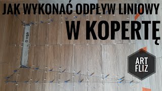 Odpływ liniowy w łazience układanie płytek w kopertę bielfliz [upl. by Kappel]