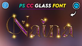 New Multiply Color Glass Font Editing 2025 How To make Glass Font In PS Touch Pixellab  Glass Font [upl. by Ecyrb]