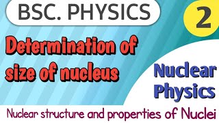 Determination of size of nucleus  Nuclear structure and properties of nucleus  Lecture2 [upl. by Bordiuk639]