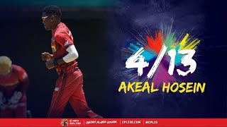 Akeal Hosein bowls INCREDIBLE 413 spell  CPL 2022 [upl. by Lybis]