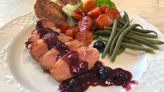 Duck breast  Magret with blueberry sauce [upl. by Ylen]