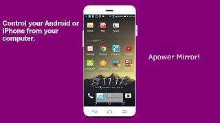 ApowerMirror  Controls Android or iPhone Using PC Tutorial [upl. by Collete559]