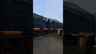 Goods Train crossing  koradacherry  Nidamangalam railway indianrailways [upl. by Margetts]