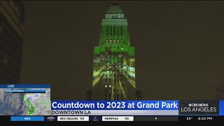 Countdown to 2023 celebration at Grand Park in Downtown LA [upl. by Seabrooke]