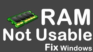 How to fix GB usable ram problem Under Windows  Easy Way to Fix RAM problem in Windows 2018 [upl. by Earas]