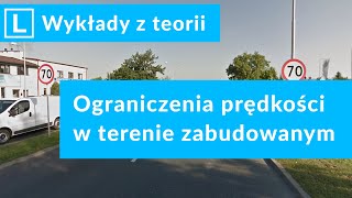 13 Jakie są ograniczenia prędkości w terenie zabudowanym Wykłady na prawo jazdy [upl. by Nahallac]