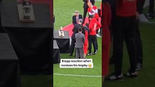 Jurgen Klopp farewall celebration  Do NOT miss his reaction when he receives his trophy 😂 klopp [upl. by Ruttger245]