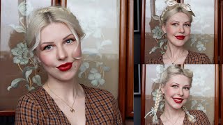 MilkMaid Braids l Vintage Hairstyles l 30s 40s Braids l Retro Hair Tutorial [upl. by Itra]