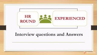 Experienced  Top HR round interview questions for experienced  HR interview question and answers [upl. by Clovis817]