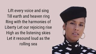 Alicia Keys  Lift Every Voice And Sing Lyrics [upl. by On]