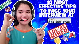 10 BEST TIPS TO PASS IN CONCENTRIX INTERVIEW QUESTIONS AND LAND A JOB  NAYUMI CEE 💙 [upl. by Aelrac]