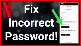 Netflix Incorrect Password Problem  Fix [upl. by Peper]