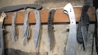 Custom Vs Production Blades and Sheaths  Atienza Kali [upl. by Ayahs]