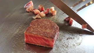 WAGYU STEAK Teppanyaki  Tokyo Style [upl. by Ydnac19]