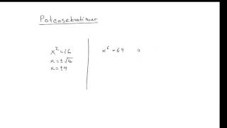 Matematik 2b Potensekvationer [upl. by Valentin834]