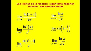 Déterminer des limites avec la fonction logarithme népérien [upl. by Conway]