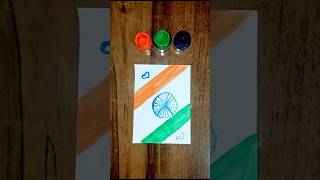 Tiranga Drawing 🇮🇳 art drawing tiranga shortsfeed ytshorts 26january republicday 15August [upl. by Pentheas513]