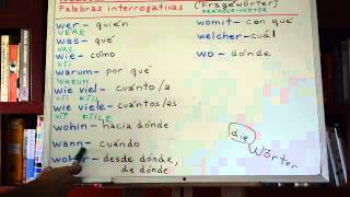 Aprender Aleman 08 Palabras interrogativas del alemán [upl. by Zenger]