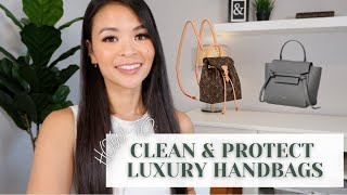 HOW I CLEAN AND PROTECT MY LUXURY HANDBAGS  Irene Simply [upl. by Waverly]