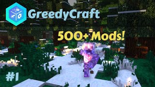 GreedyCraft  550 Mod Modpack  Ep 1 [upl. by Nnylkcaj]