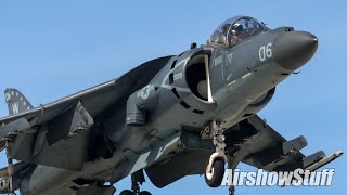 AV8B Harrier Jump Jet Demonstration  Yuma Airshow 2019 [upl. by Nordek]