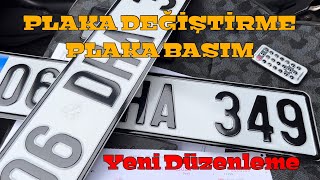 Plaka Değiştirme İşlemi Nasıl Yapılır   Plaka Değişikliği  Plaka Basımı [upl. by Sherfield]