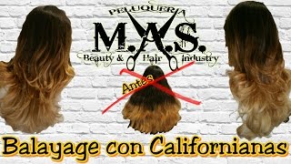 Paso a paso como hacer Mechas Californianas Videotutorial peluquería quotHow to Balayage ombré Hairquot [upl. by Ahsaela681]