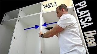 IKEA PLATSA Wardrobe Assembly Joining Ikea PLATSA wardrobe frames  PART 3 [upl. by Cirilo]