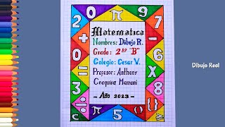 Dibujos para caratula de matemáticas [upl. by Saul630]