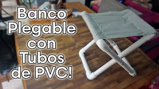 Como Hacer un PRACTICO BANCO PLEGABLE CON TUBOS DE PVC 🪑 [upl. by Okun]