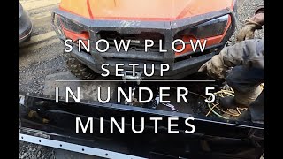 SXSUTV SNOW PLOW SETUP IN UNDER 5 MINUTES [upl. by Junna]