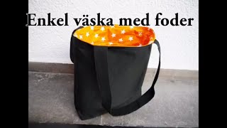 Enkel väska med foder nyuppladdning [upl. by Kehoe]