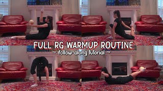 FULL RHYTHMIC GYMNASTICS WARMUP  followalong tutorial  Sophie Crane [upl. by Clemmie]