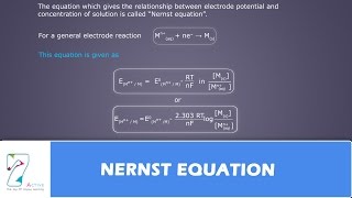 NERNST EQUATION [upl. by Eelahc497]