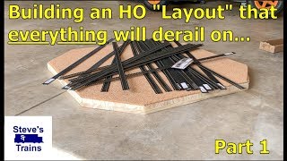 HO scale minimum radius test track build Part 1 [upl. by Cartie]