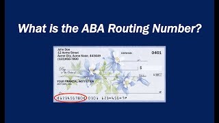 What is an ABA Routing Number [upl. by Emerej]