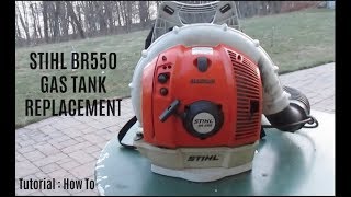 Stihl BR550 Gas Tank Replacement Tutorial [upl. by Sibyls725]