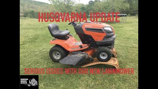 Husqvarna Riding Lawnmower Update  We Have Some Issues [upl. by Tega]