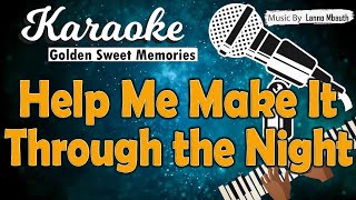 Karaoke HELP ME MAKE IT TROUGH THE NIGHT Reggae Music By Lanno Mbauth [upl. by Nai]