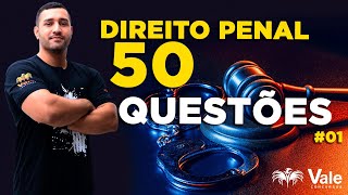 50 QUESTÕES DE DIREITO PENAL PARTE 01 [upl. by Calandria]