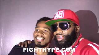 ADRIEN BRONER REUNITES WITH SHAWN PORTER AND KENNY PORTER BEHINDTHESCENES AT GOLOVKIN VS WADE [upl. by Yadnil817]