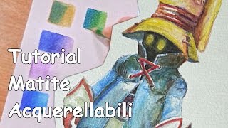 TUTORIAL DI DISEGNO COME USARE LE MATITE ACQUERELLABILI PER PRINCIPIANTI [upl. by Ecneps]