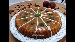 Şeftali soslu tart kek tarifi Muhteşem kremasıyla [upl. by Elleval50]