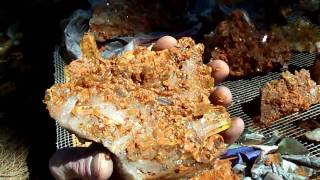 Arkansas Quartz Crystal Cleaning Process [upl. by Eylsel602]