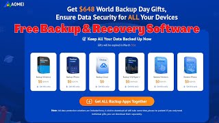 Free Backup amp Data Recovery Software for iPhone 14 amp Windows 11 with license code  AOMEI Giveaway [upl. by Jehu655]