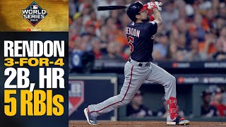 Anthony Rendons BIG night 3for4 5 RBIs helps Nationals stay alive in World Series [upl. by Pernas]