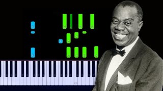 Louis Armstrong  What A Wonderful World Piano Tutorial [upl. by Joelle]