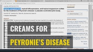 Creams For Peyronies Disease [upl. by Gruber]