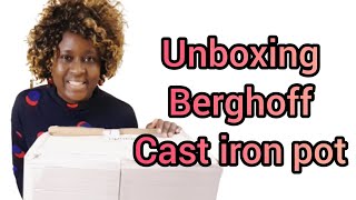 Unboxing Berghoff cast iron saucepan Zalandolounge [upl. by Aihsemek]